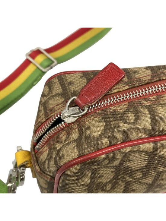 Dior Shoulder Bag Rasta Dark Brown Beige Multi Leather - Picture 11 of 15
